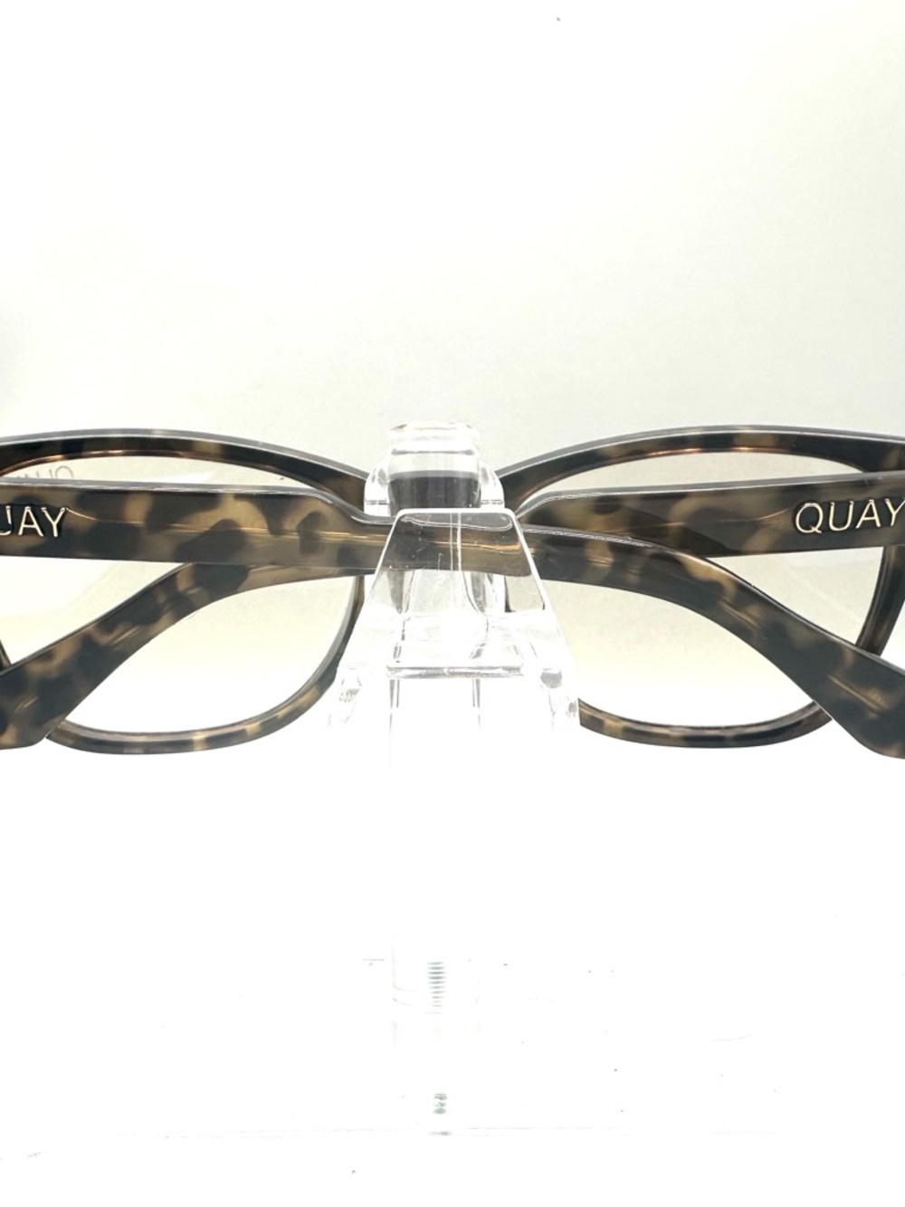Quay Australia Hardwire Mini Blue Light Glasses Tortoise Square Clear Lens 126 - Picture 2 of 6